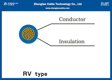 كبل مزدوج ومركب بدرجة حرارة عالية RV ISO 9001: 2015 ISO 14001: 2005 معتمد / (450/750) كابلات PVC