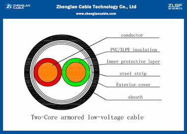 IEC 60502-1 2C كبل طاقة مدرع ، Xlpe معزول （CU / XLPE / LSZH / STA / NYBY / N2XBY / NYRGBY / NYB2Y）