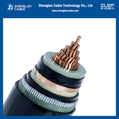 كبل طاقة متوسط ​​الجهد 30KV XLPE / PVC معزول SWA / STP armour1x25mm2 أحادي النواة MV نحاسي