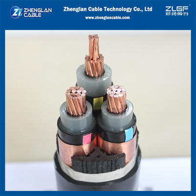 كابل تحت الأرض MV N2XSY 6/10KV 3x70mm2 CU/SC/XLPE/SC/CTS/PE IEC60502-2