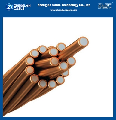 موصل الفولاذ المطلي بالنحاس 3/3.26 ((25mm2) ASTM B228 CCS عالية القوة