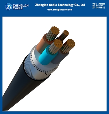 0.6/1KV 4x50mm2 CU/XLPE/PVC/SWA/PVC LV كابل الطاقة النحاس الموصل سلك الصلب