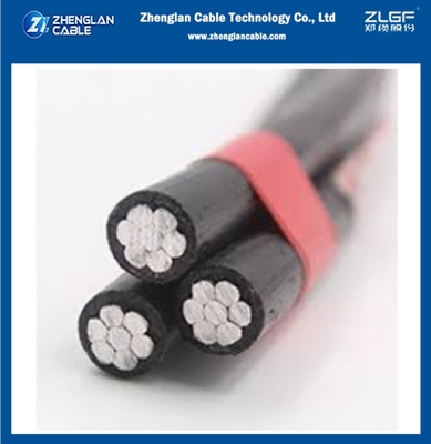 الكابل العازل العلوي 0.6/1KV 2X50+50 AAC/XLPE+AAAC/XLPE الكابل الهوائي المجمّع ABC GB/T12527