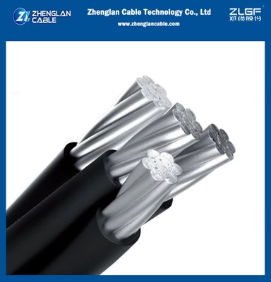 الكابل العازل العلوي 3Cx16+1x16sqmm AAC/XLPE+AAAC/XLPE 0.6/1kv كابل ABC