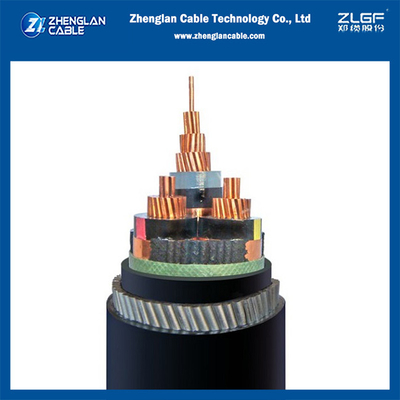 كابل طاقة بجهد متوسط ​​6/10KV Cu/SC/XLPE/SC/CTS/PVC/SWA/PVC 3x95mm2