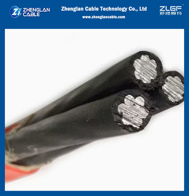0.6 ~ 1kV التوتر المنخفض XPLE عازل الكابلات الهوائية المجمعة 3x25MM2 IEC 60502