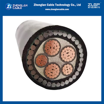 0.6/1kv XLPE الحاجز SWA سلك مدرع 3+2core Cu/xlpe/pvc/swa/pvc 3x25+2x16mm2 IEC60502-1 / IEC60228