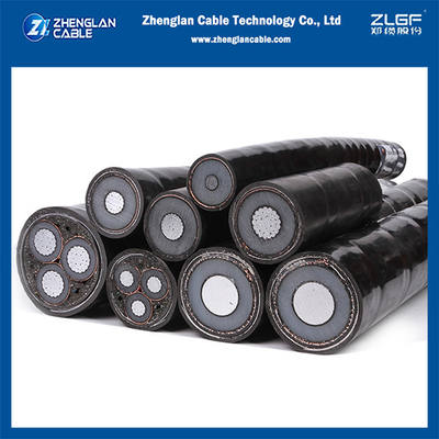 12 / 20KV XLPE عازل CWS محمي كابل الطاقة MV NA2XSY 1core 1x300/25mm2 IEC60502-2