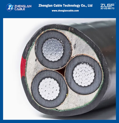 11kv 15kv 20kv 33kv 35kv كابل طاقة الجهد المتوسط 3 قاعدة كابل النحاس والألومنيوم XLPE عازل مدر LSZH الكابل الكهربائي كابل XLPE