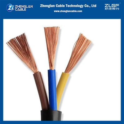 كابل مرن متعدد النواة PVC عازل PVC مغطى IEC60227/BS EN 50525-2-11 3x2.5mm2 H05VV-F