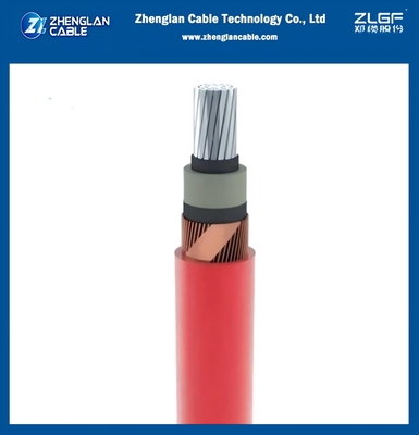 AL/SC/XLPE/SC/CWS/PVC/CTS/PVC1x240/25mm2 IEC 60502-2 8.7/15KV درع الأسلاك النحاسية + درع شريط النحاس