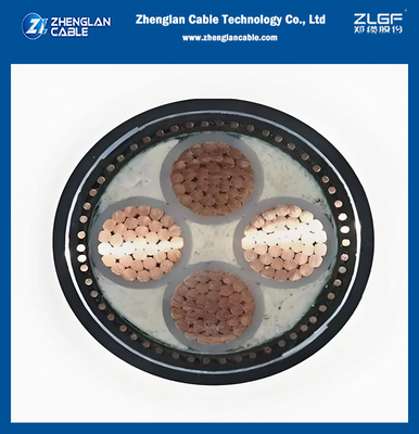 4 cores 95mm2 CU/AL عزل الموصلات PVC/XLPE تصنيف الجهد 0.6/1kV و 1.9/3.3kV مع عزل PVC