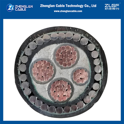 كابل طاقة منخفض الجهد 0.6/1KV CU/XLPE/PVC/SWA/PVC 3x95+1x50mm2 BS5467