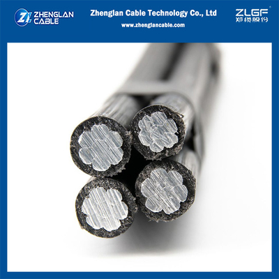 كابل ABC 1KV 3x50+1x35mm2 قلب ألومنيوم معزول XLPE سبيكة ألومنيوم معزول XLPE NTP 370.254