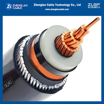 12/20KV CU/SC/XLPE/SC/CTS/AWA/PVC 1X150MM2 كابل الطاقة المدرع المنزلي المفرد