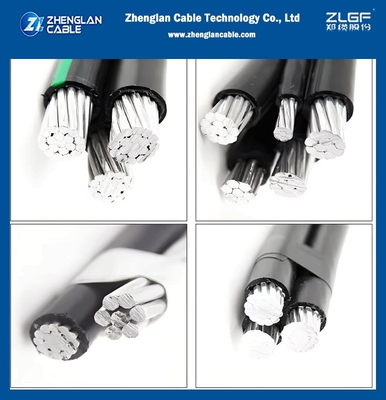 كابل علوي معزول XLPE 0.6/1kV NFC 33-209 AAC/XLPE+ AAAC /XLPE 3X70mm2+54.6mm2