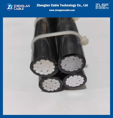 0.6/1kV كابل عازل فوقي NFC 33-209 XLPE عازل قياسي كابل ABC 3X50mm2 + 54.6mm2