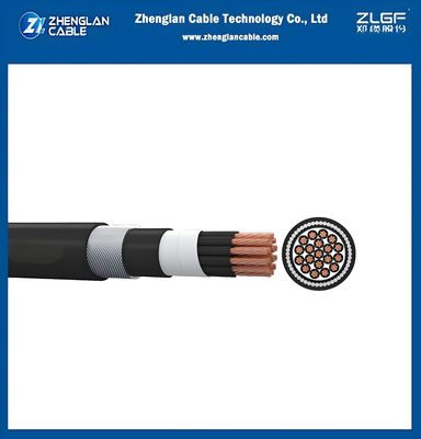 كابل التحكم 0.6 / 1kv 19 قلب متعدد النواة كابل النحاس swa مغلفة PVC مدرعة N2XRGbY كابل 19x1.5mm2