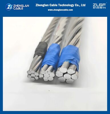 موصل عاري فوقي AAAC موصل ألومنيوم عاري منخفض / عالي الجهد تصميم خفيف الوزن مثالي لمشاريع نقل وتوزيع الطاقة الكهربائية