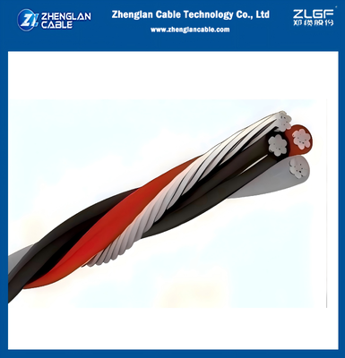 كابل ألومنيوم رباعي 3x70+70 مم2 محايد -AAC/XLPE+AAC 0.6/1kv موصل ألومنيوم عزل XLPE NBR 8182