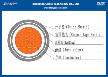 المنطقة الاسمية: 1 * 50 ~ 1 * 630mm2 0.6 / 1KV XLPE 1 Core LV كابل الطاقة المدرعة PVC غمد （CU / PVC / XLPE / STA / NYBY / N2XBY）