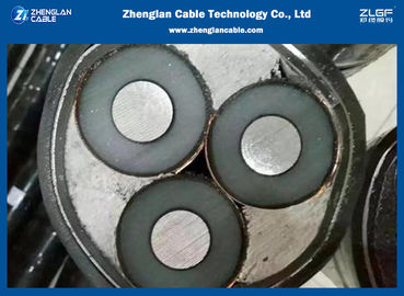 IEC60502-2 12/20 AL / XLPE / CTS / PVC ثلاثة أسلاك نحاسية الشريط النحاسي فحص كابل الألومنيوم 3cx95sqmm