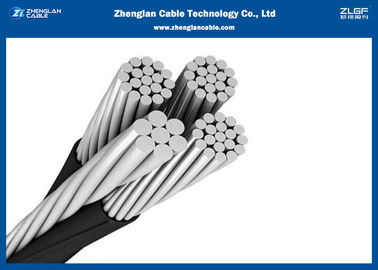 موصل ألومنيوم XLPE معزول IEC Aerial Bundle Cable LV كابل معزول علوي AAC / XLPE كبل طور AAAC محايد