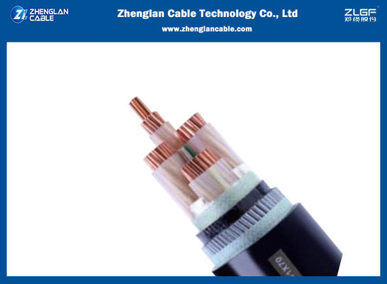1kv CU / XLPE / PVC / SWA / PVC كبل الطاقة منخفض الجهد 4x25sqmm IEC60502-1
