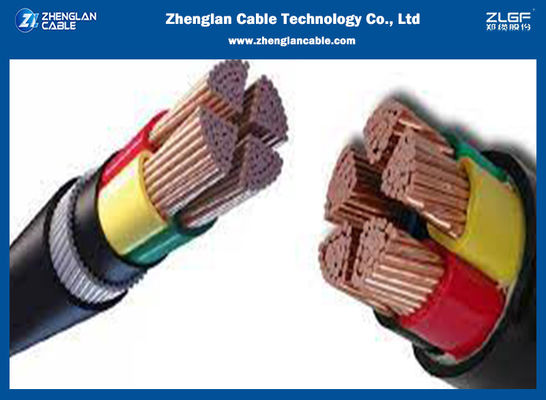 0.6 / 1KV CU / XLPE / PVC / SWA / PVC كابل الكهرباء منخفض الجهد 4x70sqmm ISO 9001: 2015