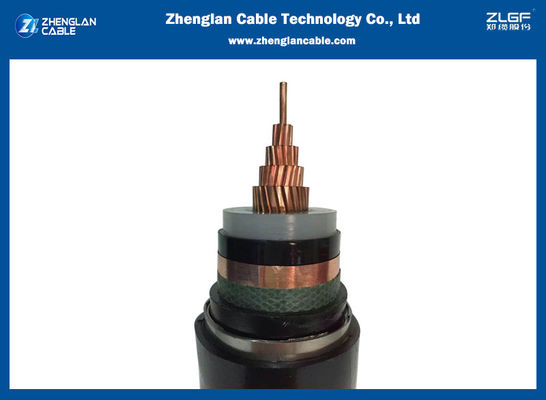 موصل أحادي 15kV XLPE / PVC عزل متوسط ​​الجهد كابلات الطاقة STA / SWA armour1x185sqmm IEC60502-2