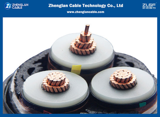 كابلات الكهرباء ذات الجهد المتوسط ​​من النحاس أو الألومنيوم 26 / 35KV XLPE 3X240mm2 IEC60502-2