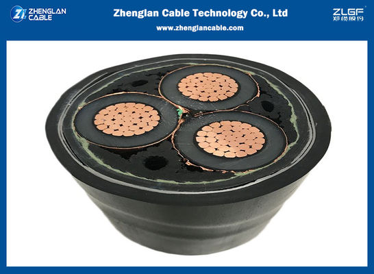 كابل الطاقة المعزول بشريط فولاذي XLPE المدرع PVC غلاف كهربائي 26/25 KV 3 Core 240sqmm