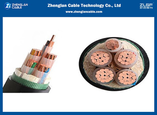 4 + 1 نوى متعدد XLPE معزول بكابل PVC / PE مغمد غير مصحح Cu (AL) / XLPE / PVC