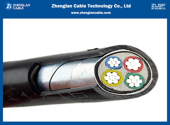 0.6 / 1KV LV Low Voltage Power Cable 4x25sqmm Cu (AL) / XLPE (PVC) / PVC معزول