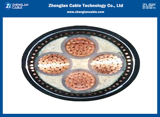 0.6 / 1KV 4 الأساسية الجهد المنخفض XLPE PVC كابل CU / XLPE / PVC 4x50sqmm IEC60502-1