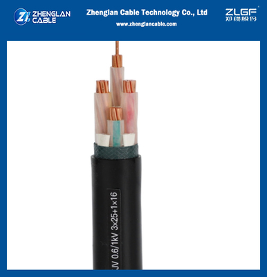 NA2XRY 0.6 / 1KV كبل الطاقة منخفض الجهد 3x25sqmm + 1x16sqmm متعدد النواة Cu AL موصل