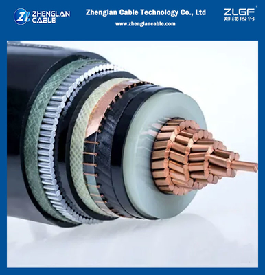 19 / 33kV CWS التي تم فحصها AWA المدرعة البلاستيكية مغلفة كابلات الكهرباء XLPE المعزولة BS 6622