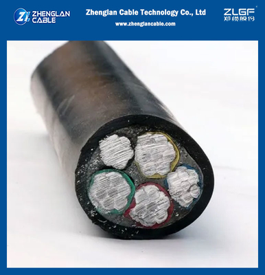 كبل الطاقة LV المعزول PVC المعزول PVC من الألومنيوم 1kv 4x50 + 1x25mm2